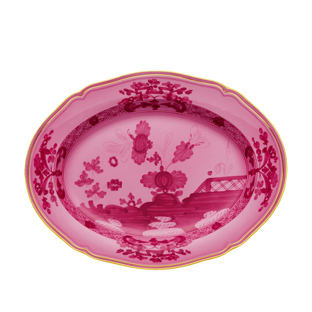 Oriente Italiano Large Oval Platter in Porpora