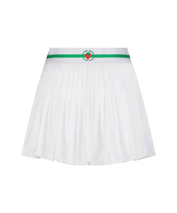 Women's White Pleated Tennis Skort