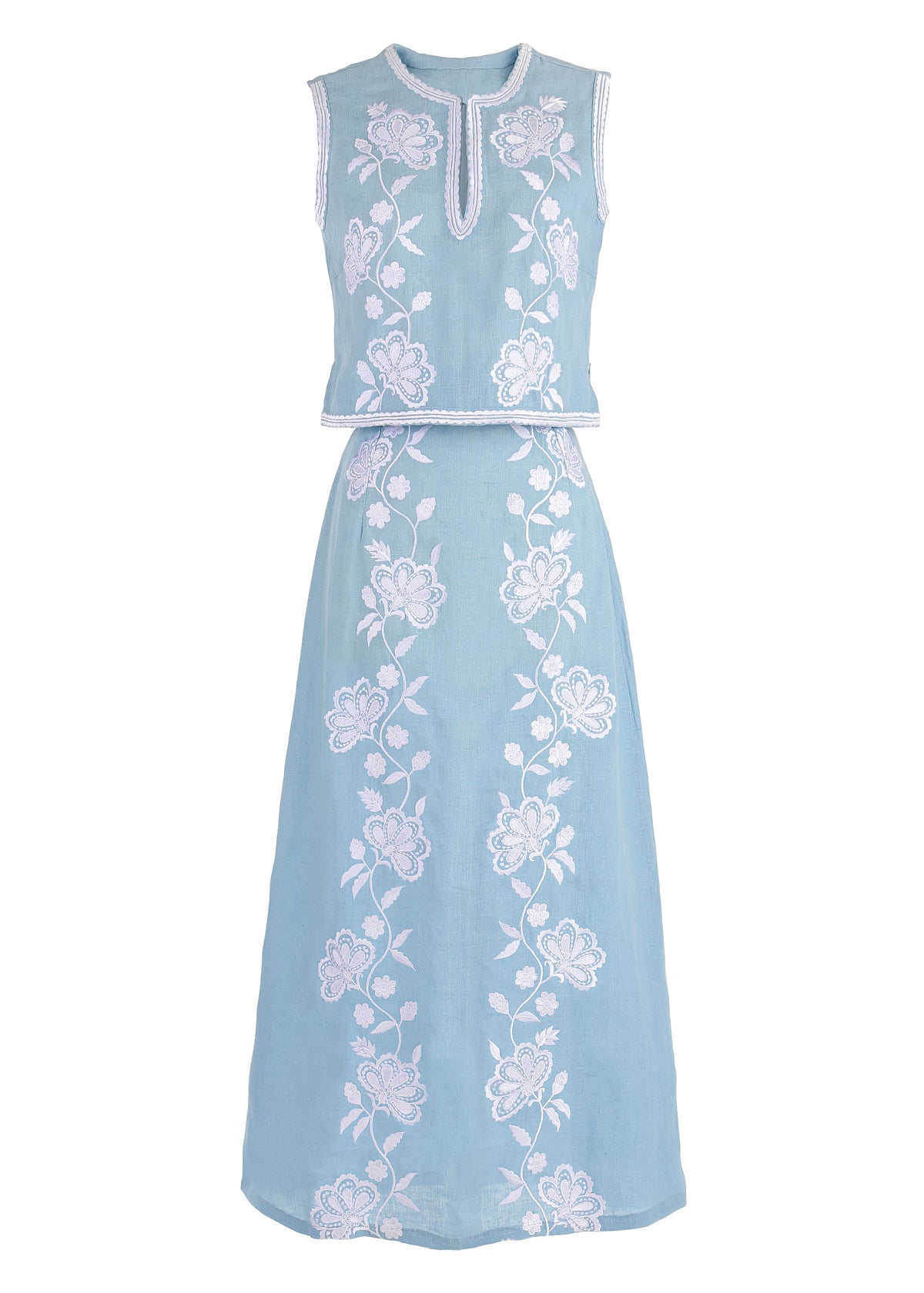 OTM Exclusive: Kasbah Trellis Top in Light Blue
