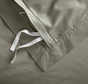 Percale Hemmed Duvet Set in Juniper