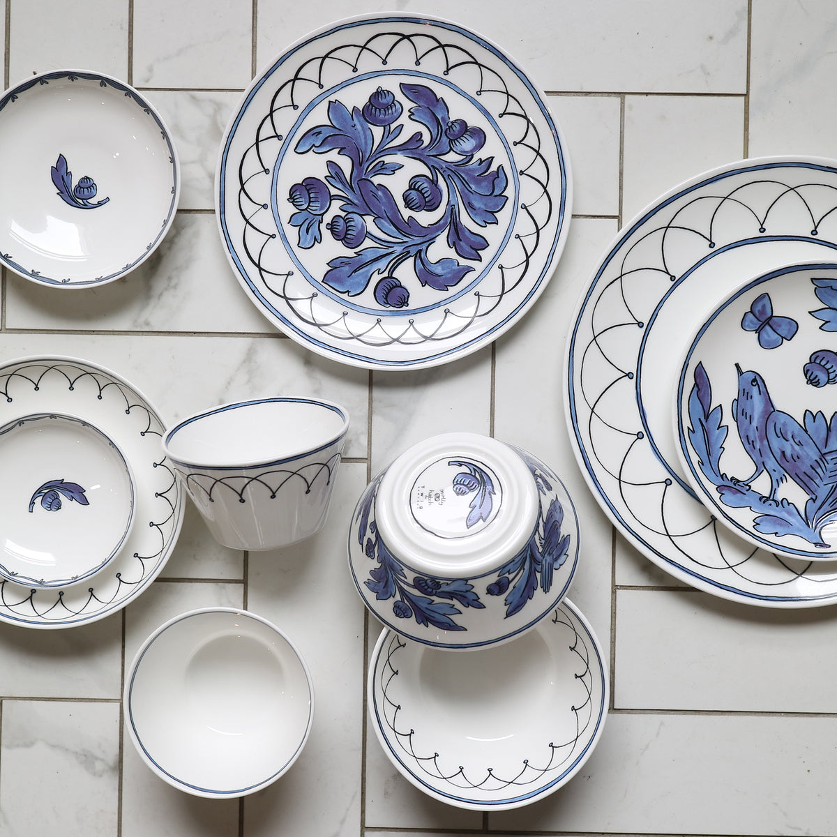 Blue Bird Fruit / Nut Bowl
