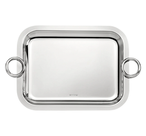 Vertigo Silver-plated Small Tray with Handles