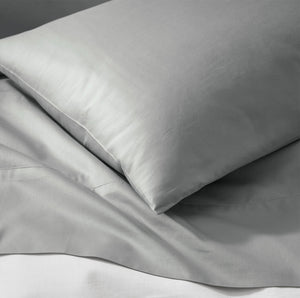 Percale Hemmed Sheet Set in Shore