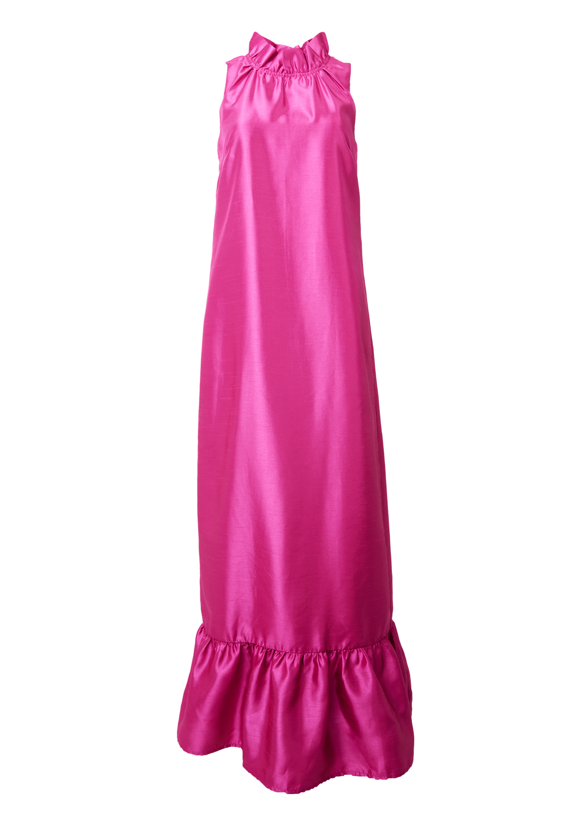 Camille Gown in Hot Pink Dupioni
