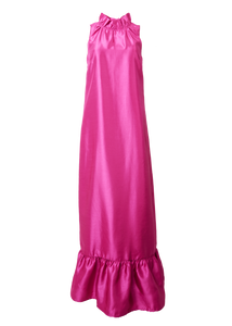 Camille Gown in Hot Pink Dupioni