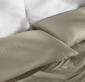 Percale Hemmed Sheet Set in Oak