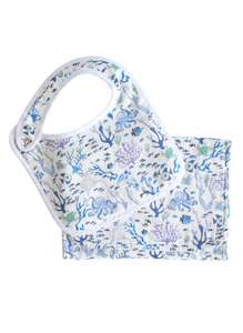 Coral Reef Bib and Burp Cloth Set