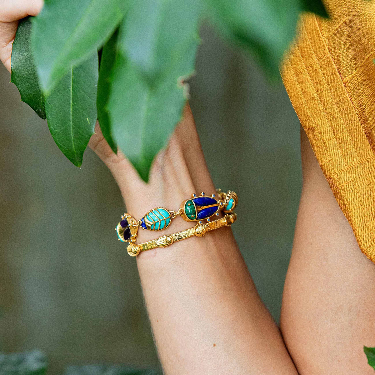 Scarab Petite Cuff in Gold