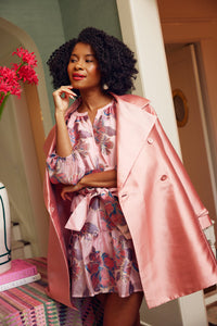 Marisol Coat in Blush Mikado
