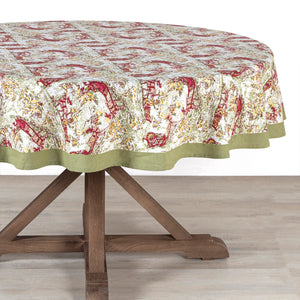 Renne Reindeer Tablecloth in Red & Green