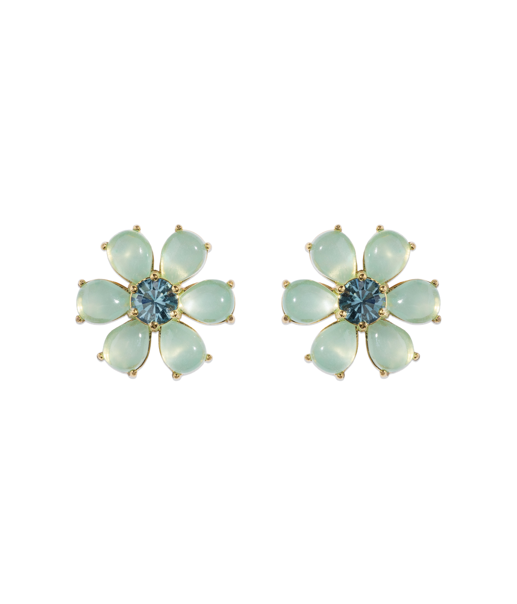 Emeline Flower Studs in Mint - Loren Hope