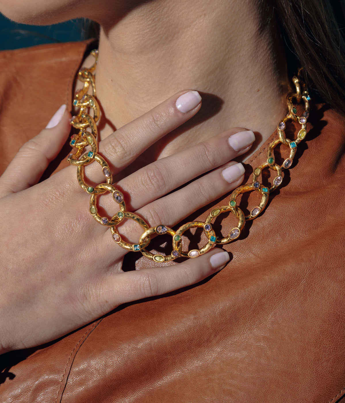 Almeria Link Necklace in Gold