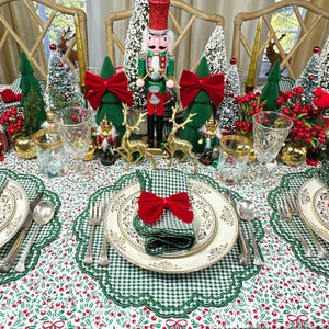 Bettina Placemat in Dark Green Gingham, Set of 4