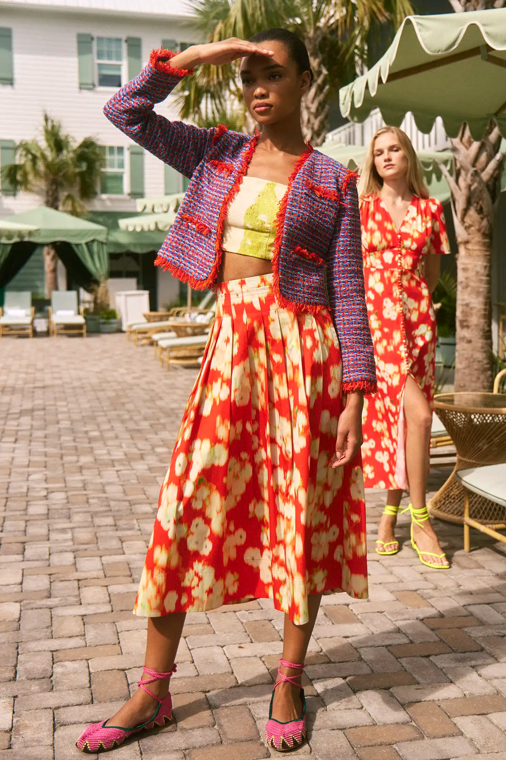 Maison Skirt in Aperol Ikat
