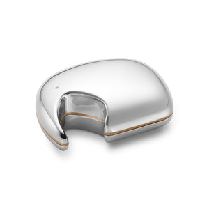 Elephant Keepsake Box in Stainless Steel & Silicone Yellow