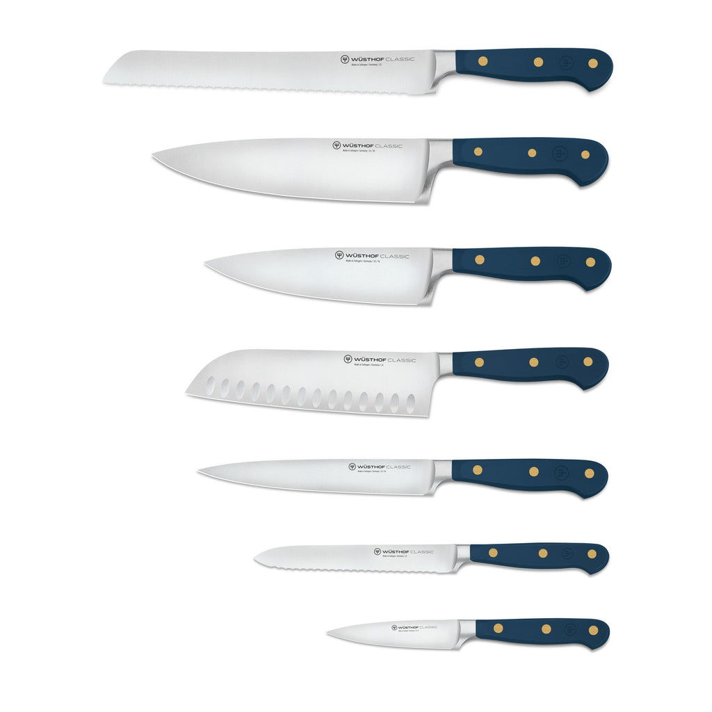 Classic Designer Knife Block Set in Wild Blueberry, Set of 8