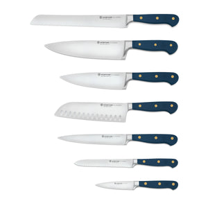 Classic Designer Knife Block Set in Wild Blueberry, Set of 8