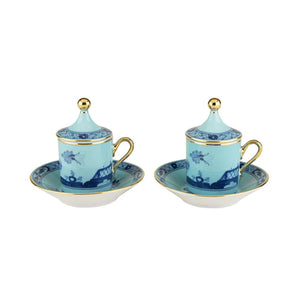 Oriente Italiano Coffee Set in Iris, Set of 2