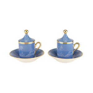 Oriente Italiano Coffee Set in Pervinca, Set of 2