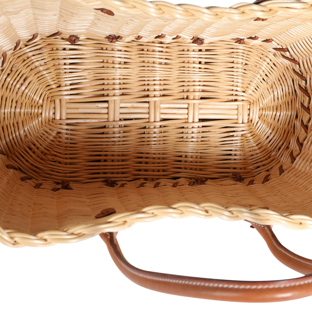 Hermès Fauve Barenia Wicker Osier Garden Party 36