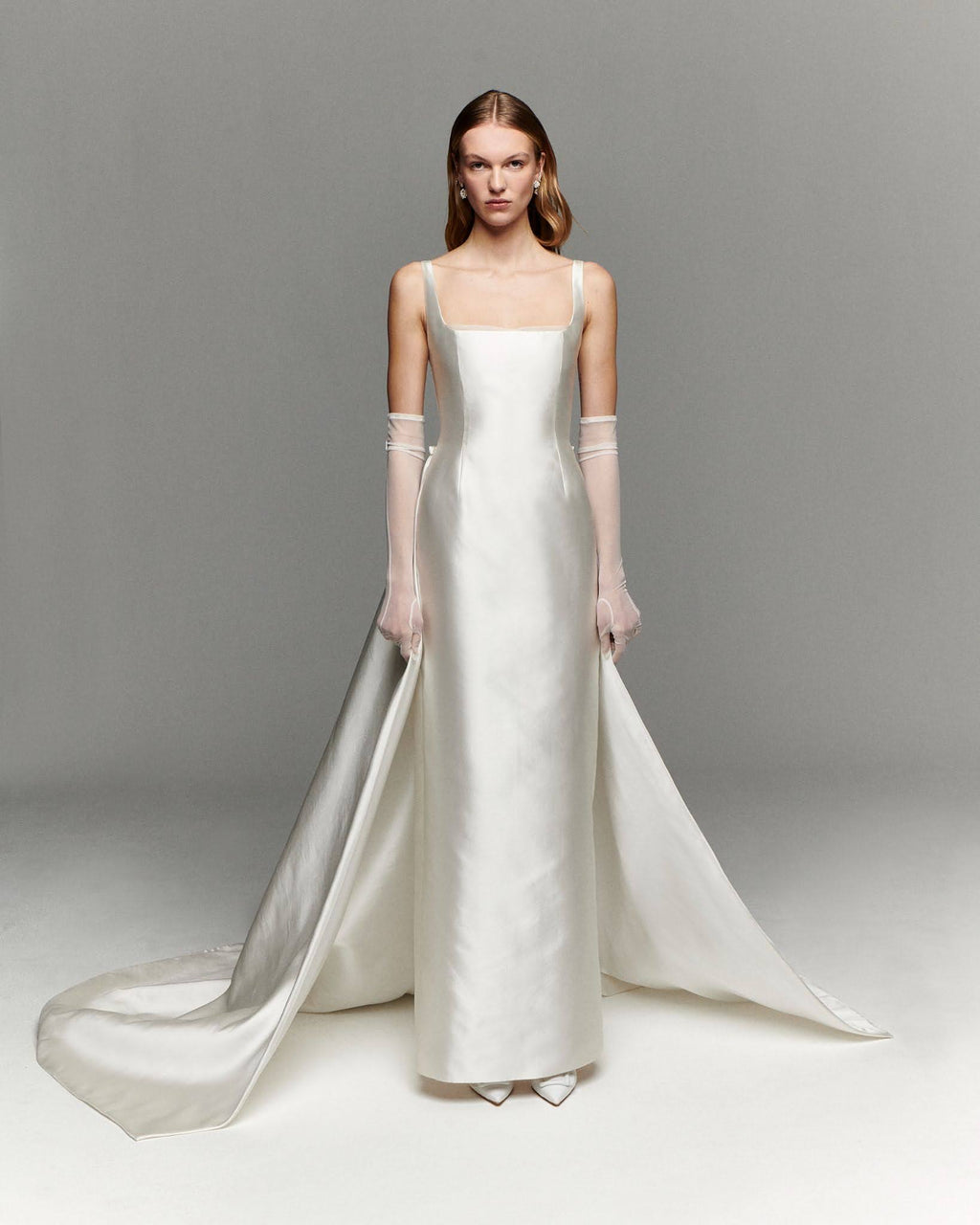 Organza Peekaboo Silk Mikado Gown | STYLE 111