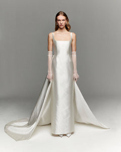 Organza Peekaboo Silk Mikado Gown | STYLE 111