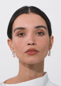 Sidonie Earrings in Crystal Pearl