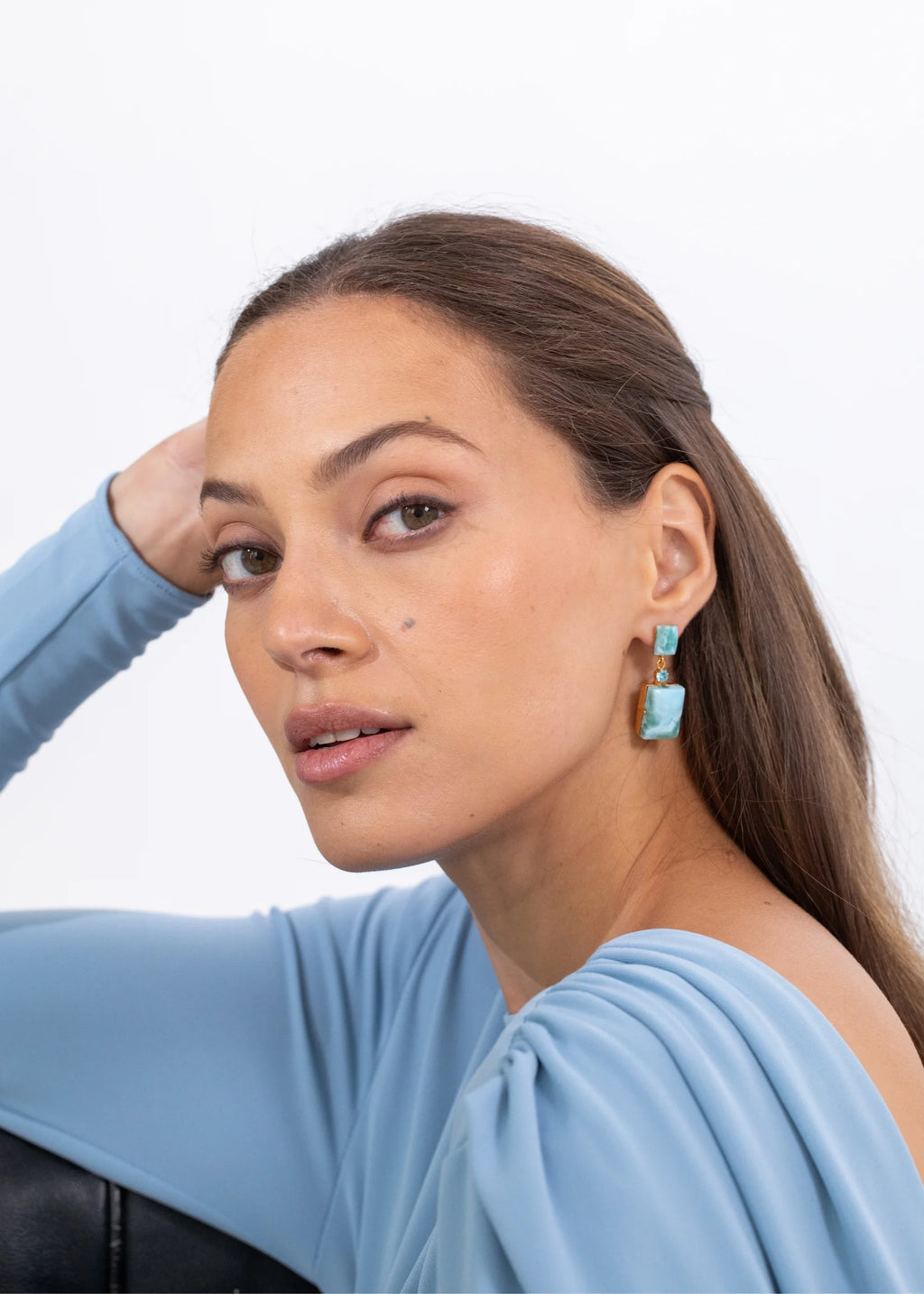Joliel Earrings in Larimar