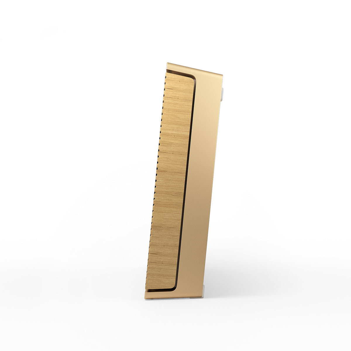 Beosound Level Portable Wifi Speaker in Gold Tone Aluminum/Light Oak