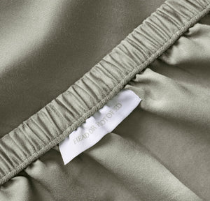 Percale Hemmed Sheet Set in Sageleaf