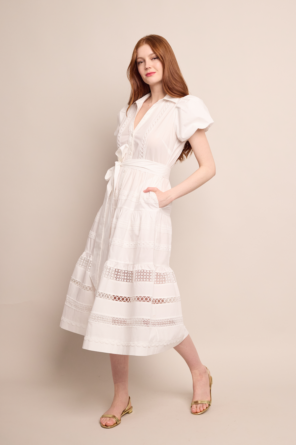 Mardi Dress in White