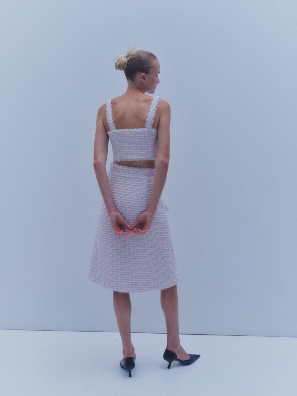 The Remington Top in Pink & White