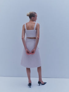 The Hess Skirt in Pink & White