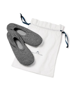 Women’s Cashmere Slippers in Dark Grey