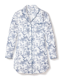 Women’s Twill Nightshirt in Timeless Toile
