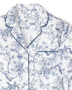Women’s Twill Long Sleeve Short Set in Timeless Toile
