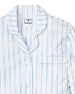 Women’s Pima Nightshirt in Periwinkle Stripe