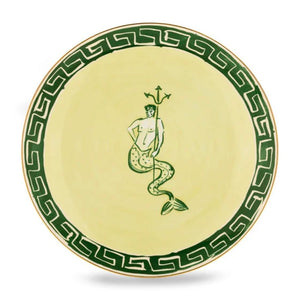 Ill Viaggio Di Nettuno Charger Plate in Green & Yellow