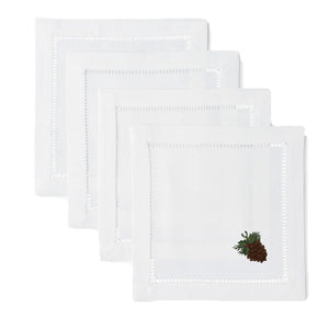 Pinecone Holly Cocktail Napkins
