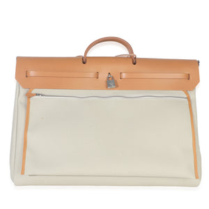 Hermès Beton Naturel Militaire Canvas Hunter Sable Herbag Zip Cabine Bag Handbag bv