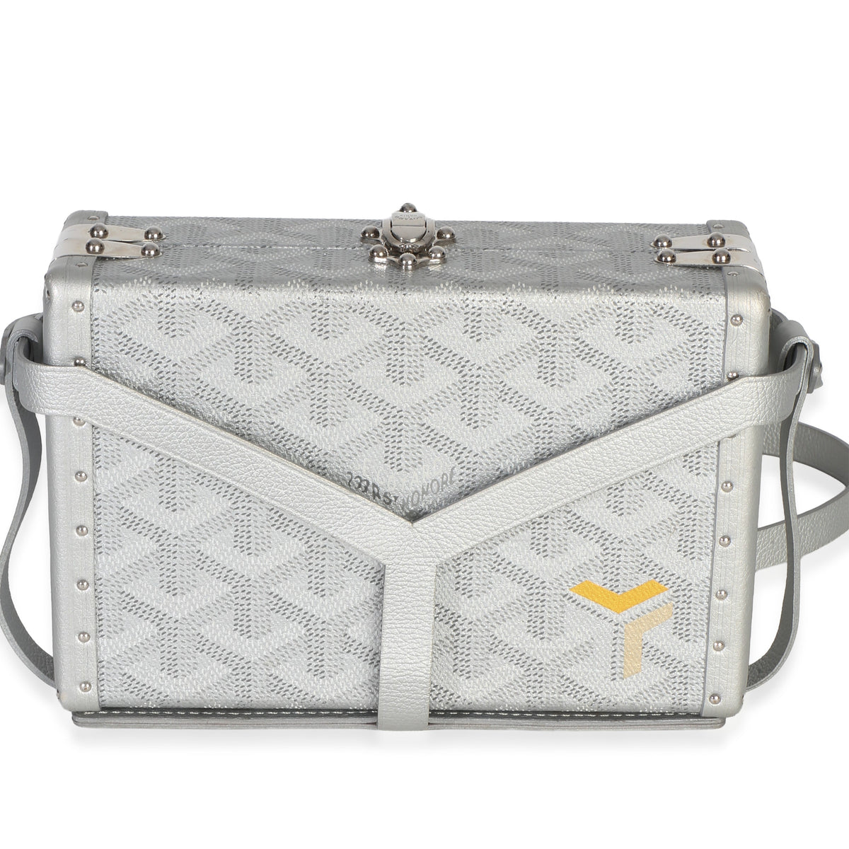 Goyard Silver Precious Metals ine Canvas Minaudiere Trunk Handbag id