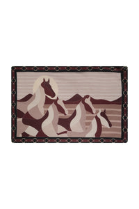 De La Falaise Cotton Silk Sarong in Brown Horses