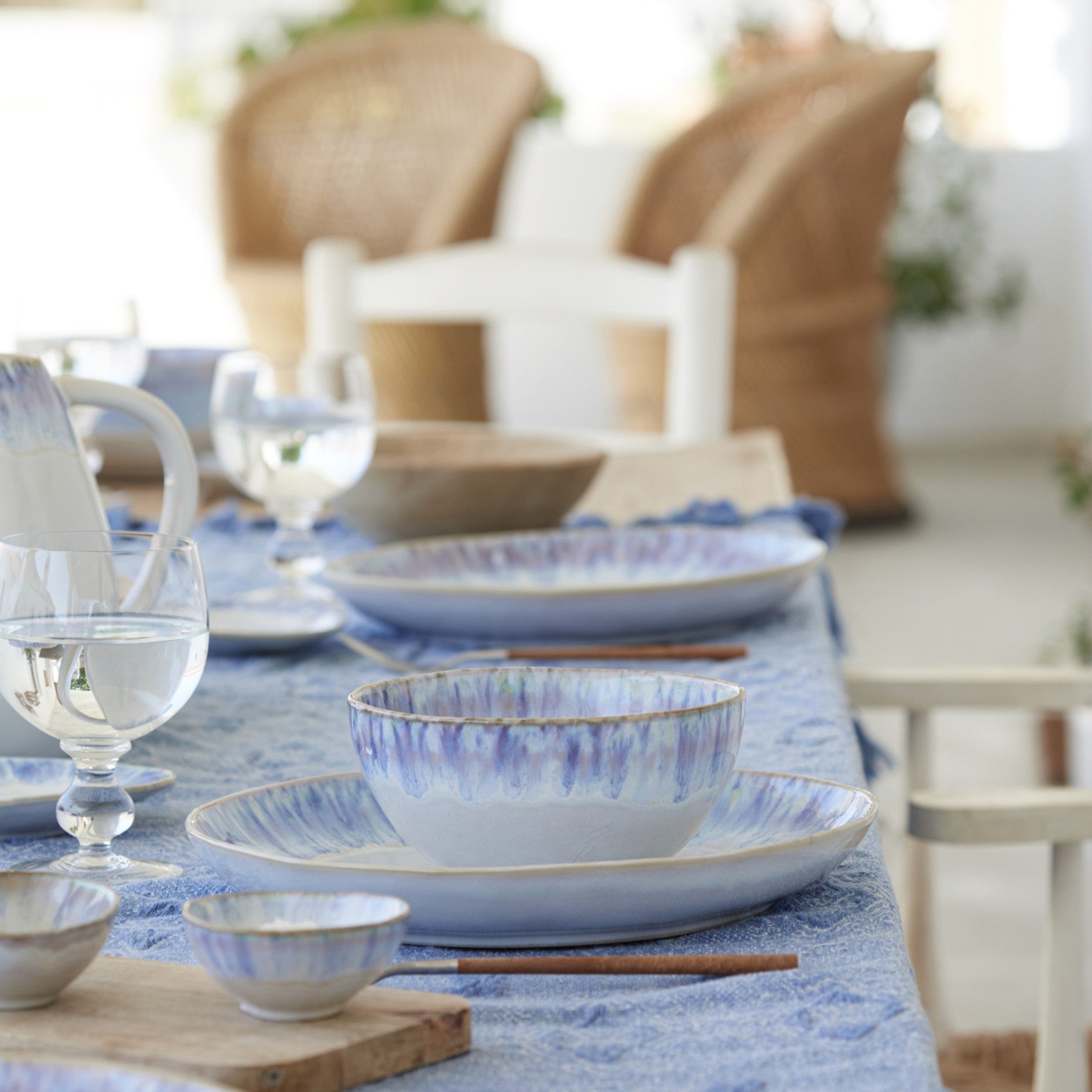 Brisa Collection Cereal Bowls in Ria Blue, Set of 6