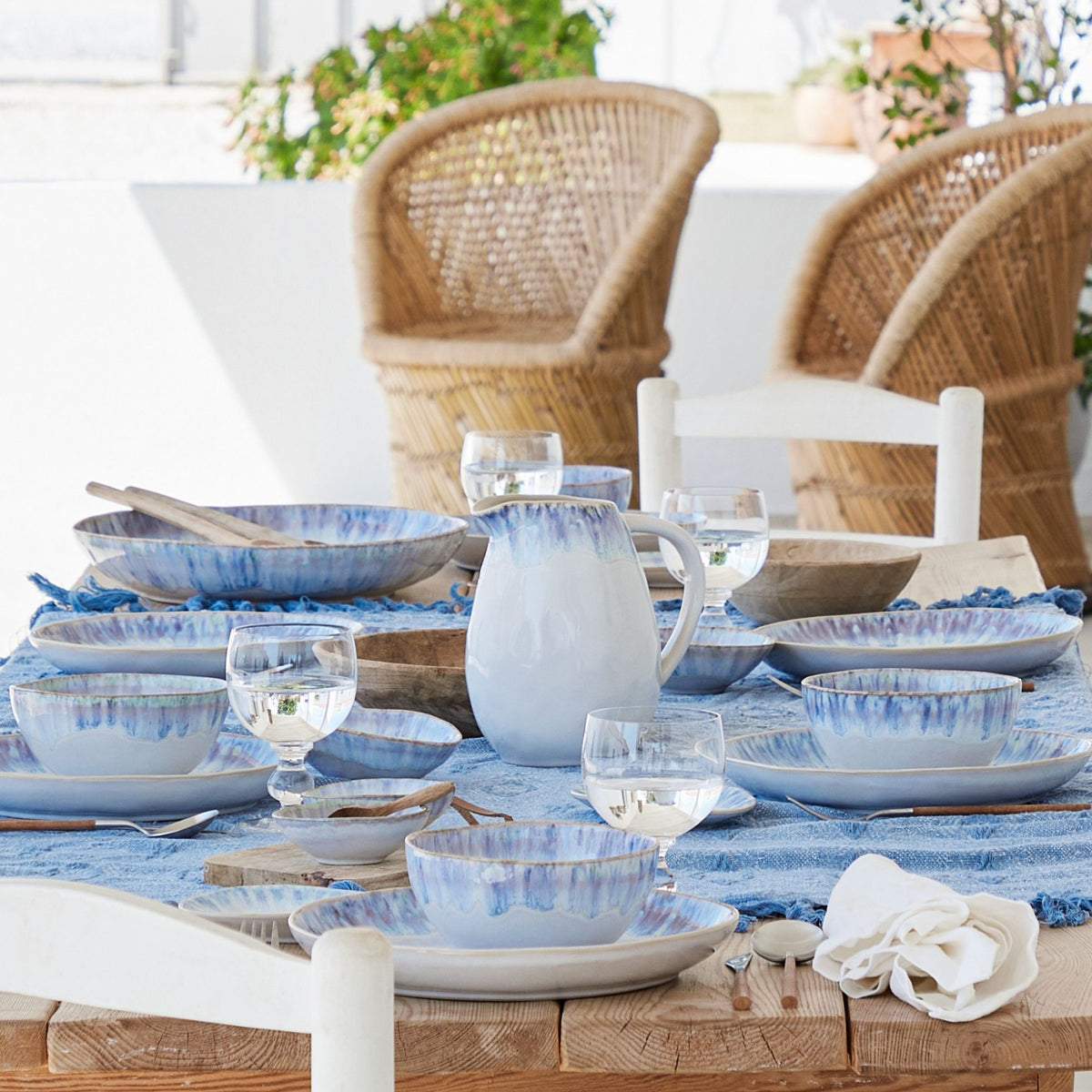 Brisa Collection Cereal Bowls in Ria Blue, Set of 6
