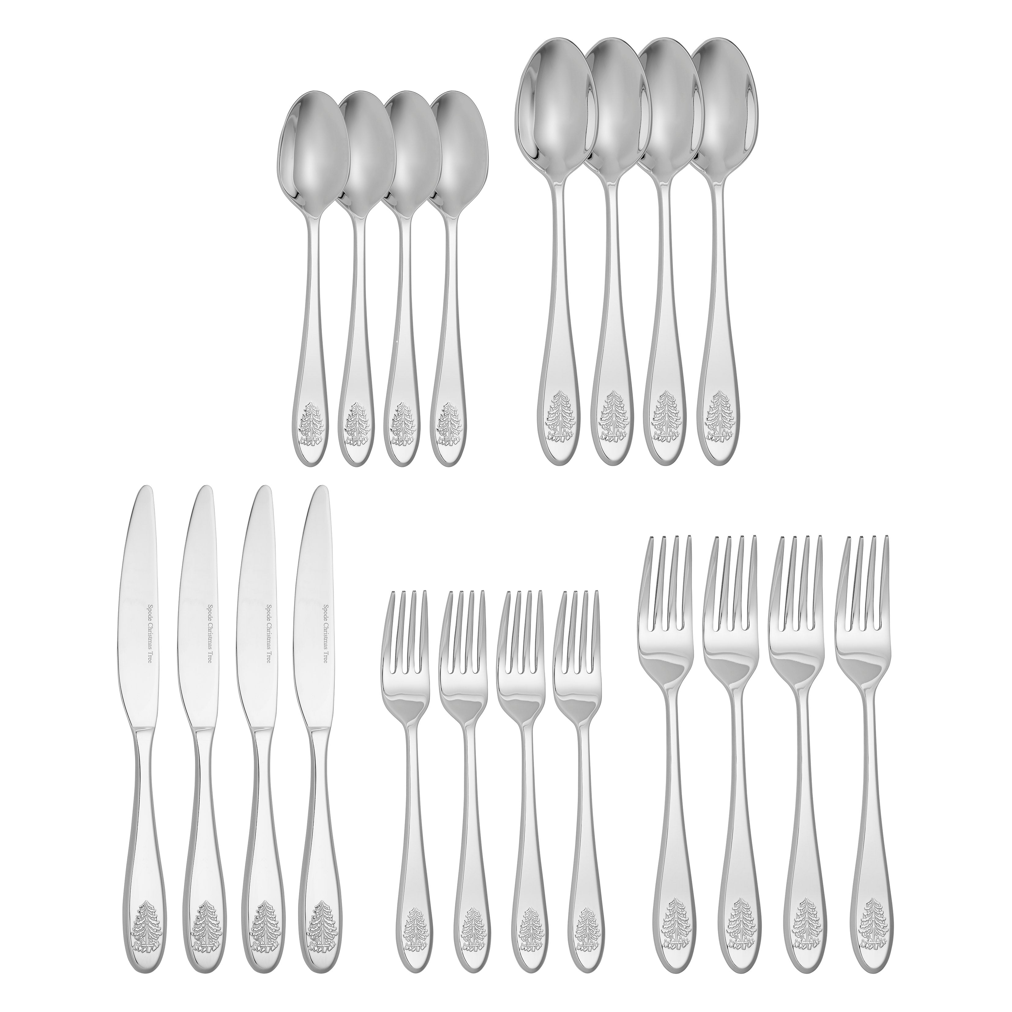 Christmas Tree 20-Piece Cutlery Set
