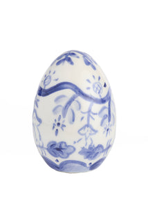 Blue and White Hand-Painted Easter Eggs, Set of 12