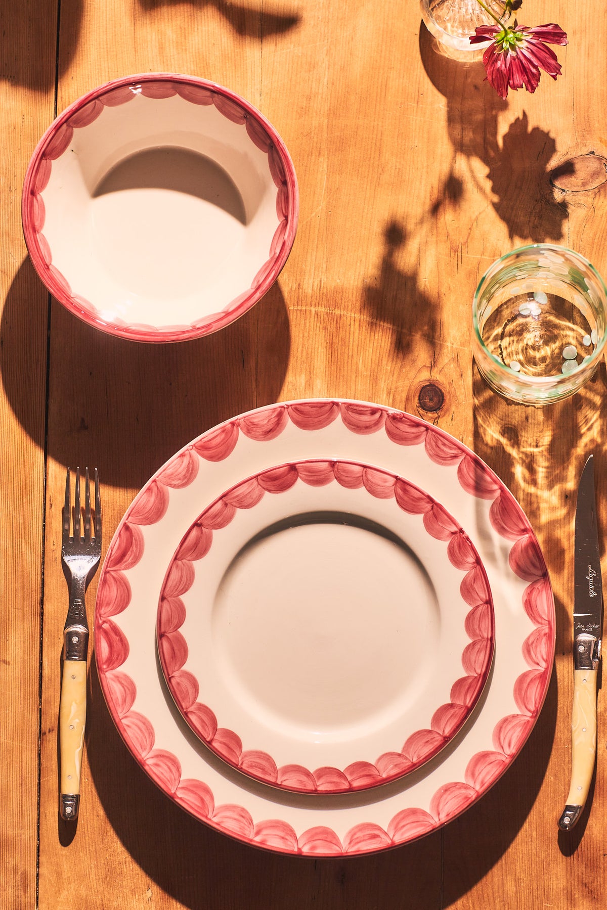 Pink Scallop Bowl