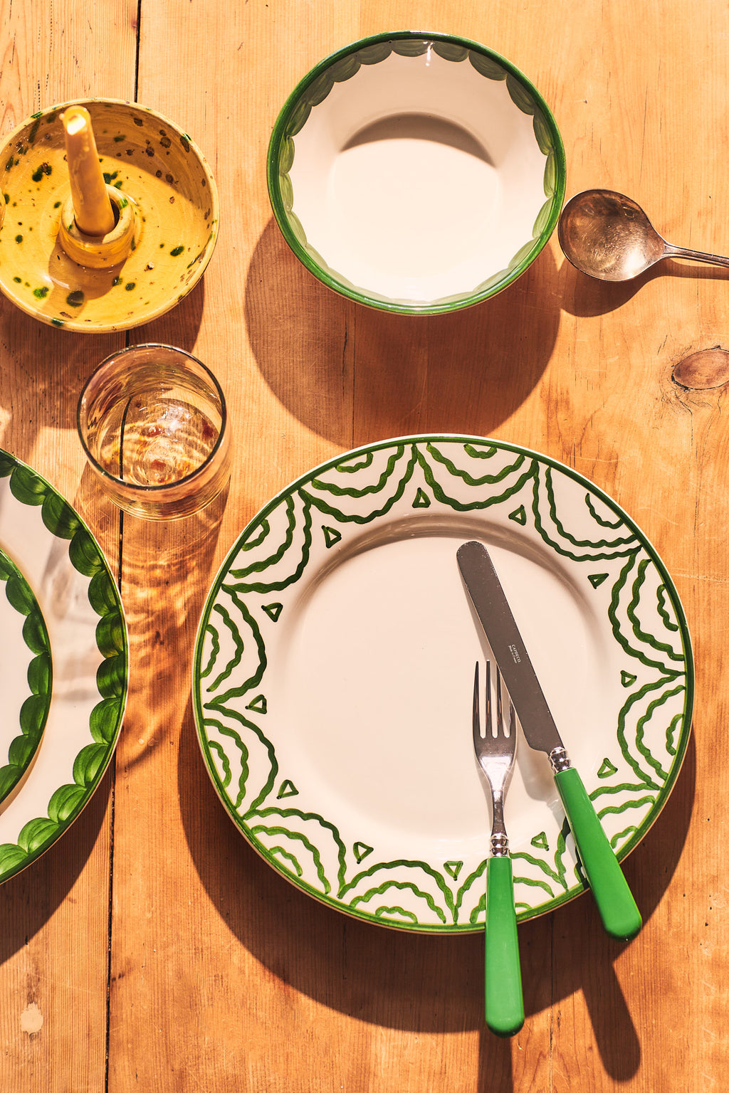 Green Scallop Bowl