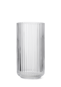 Lyngby Vase Mouth Blown Clear Glass