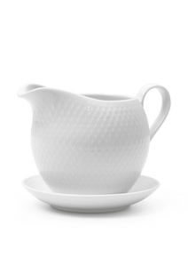 Rhombe Sauce Boat in White